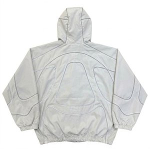New Arrivals Custom Logo White Reflective Panels Men's 100% Polyester Waterproof Windproof Sporty Winter Breathable <b>Wind</b> <b>Breaker</b> - Product Image 2
