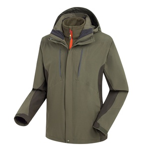 Ensemble de veste deux pièces coupe-vent et imperméable pour homme, idéal pour le travail en extérieur, avec logo, uniforme d'équipe - Product Image 2