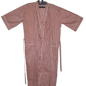 ชุดคลุมกิโมโนลายการ์ตูนพิมพ์บล็อก ผ้าฝ้ายเนื้อนุ่ม ระบายอากาศได้ดี สำหรับผู้หญิง แบรนด์ Naaz Textile เหมาะสำหรับใส่ช่วงฤดูร้อน  งานแฮนด์เมด ODM คอวี เอวยางยืด - Product Image 1