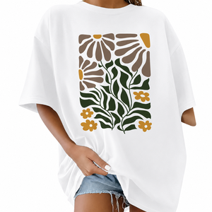 Camiseta Deportiva Holgada de Manga Corta, 100% Algodón Ecológico, Estampado Digital, Cuello Redondo, Verano, Unisex, con Logotipo - Product Image 1