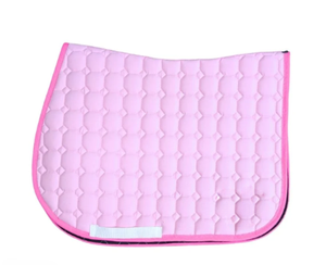 Manta de Silla de Montar Premium Rosa Acolchada Hexagonal para Equitación - Product Image 1