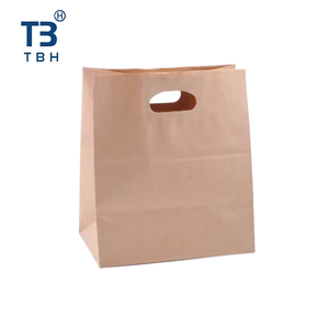 Sac en papier de qualité supérieure avec poignée en D, 280x280x150mm, idéal pour les commerçants, les vendeurs et les fournisseurs. - Product Image 5
