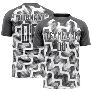 Uniformes de Fútbol para Entrenamiento de Jugadores de Fútbol, Ropa Deportiva, Camiseta de Fútbol Gris Plateado, Ropa de Fútbol para Adultos, Camiseta Personalizada OEM - Product Image 1