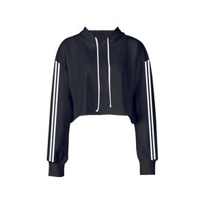 Sudadera con capucha de color liso para mujer, estilo casual urbano, recién llegada, buena calidad, venta al por mayor, precio liso, sudaderas cortas con capucha para mujer - Product Image 1