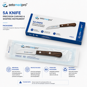 มีดทันตกรรม 5A สแตนเลสสตีล เครื่องมือแกะสลักและขึ้นรูปที่มีความแม่นยำ OEM Zetomed Pro - Product Image 2