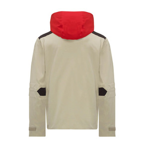 Veste de ski pour homme personnalisée, imperméable 10 000 mm, avec fermeture éclair, design bicolore, capuche, logo imprimé numérique sur le devant - Product Image 3