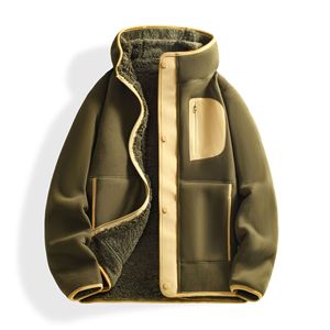 Men's Hooded <b>Sherpa</b> Lined <b>Fleece</b> Jacket Color Block Zip Up Winter Coat - Product Image 4