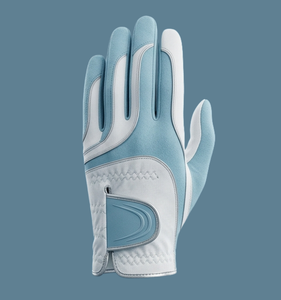 Gant de golf extensible de haute qualité pour main droite, en cuir PU, bleu clair et blanc, antidérapant, avec fermeture auto-agrippante, gant de sport unisexe - Product Image 3