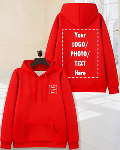 Sudadera con Capucha de Alta Calidad, 300gsm, Tejido Grueso de Poliéster/Algodón, Transpirable, Estilo Francés, Hombros Caídos, Sin Cordones, Talla Grande - Product Image 4