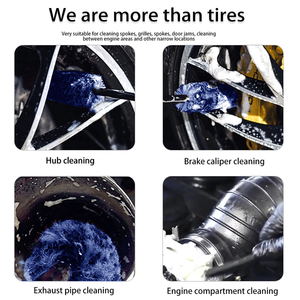 Cepillo de limpieza de ruedas de aleación de coche de cerdas suaves, producto de EE. UU. para lavado de neumáticos, cepillos de lavado de coches Premium - Product Image 2