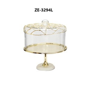 Expositor Redondo de Metal Hecho a Mano para Postres, para Panadería y Cafetería, Modelo ZE-3294L, ZAHID EXPORTS, Soporte de Metal Hecho a Mano para Pasteles - Product Image 1