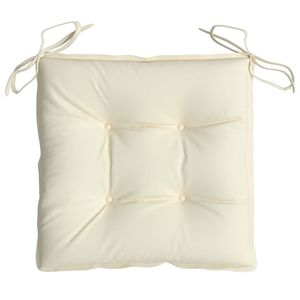 2 coussins de chaise d'extérieur en tissu Oxford blanc crème 19.7 "x 19.7" x 2.8" - Product Image 5