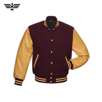 Veste de baseball en cuir PU coupe-vent pour homme, rouge et blanc, col rond, fermeture éclair, streetwear, hiver