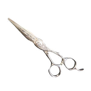Ciseaux à cheveux en acier Damas 440c, ciseaux de coupe de salon ultra-affûtés, argentés, 6 pouces - Product Image 2
