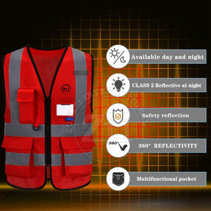 Gilet de sécurité haute visibilité grande taille, robuste, réfléchissant, classe 1 ANSI, avec LED clignotante, imperméable, logo personnalisé, vente chaude - Product Image 6