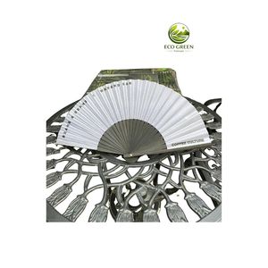Éventails pliants traditionnels en bambou faits à la main, imprimés sur mesure, écologiques, avec manche en bois, pour cadeaux de mariage, promotion personnalisée - Product Image 4