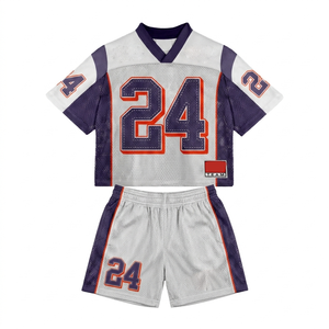 Conjunto Deportivo de Malla Azul Rey y Blanco, 200 GSM, Poliéster Sublimado, Logotipo Personalizado - Product Image 3