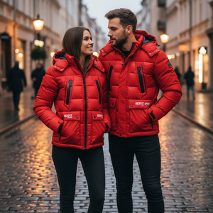 RexFit Sports Unisex Custom Winter Puffer Jacket High Quality Down Filled Outdoor Coat Embroidered Logo OEM - Product Image 5