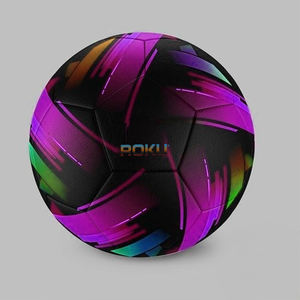Balón de fútbol negro personalizable de alta calidad para entrenamiento de adultos OEM ODM PU cuero ecológico vejiga de goma con logotipo impreso - Product Image 3