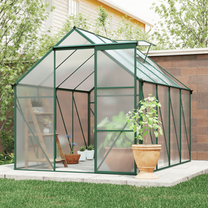 Serra da Esterno Moderna 6x8 FT Verde con Telaio in Legno e Metallo, Facile da Montare, Copertura Durevole in Mylar, Trattata a Pressione, Naturale - Product Image 5