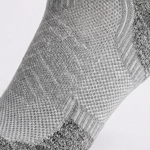 Athletic <b>Running</b> <b>Socks</b> Ankle Length Breathable Moisture Wicking Polyester Spandex Solid Gray for Adults Summer Use - Product Image 5