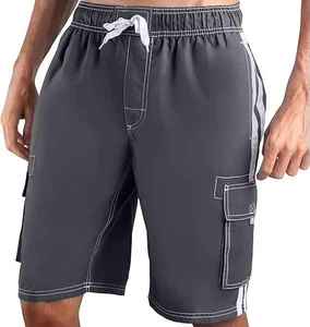 Shorts cargo décontractés taille mi-haute, grandes poches, longueur genou, fermeture à cordon, options multicolores, imperméables, service OEM - Product Image 3