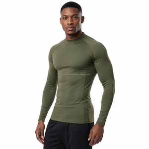 Camiseta Deportiva de Compresión para Hombre, Ajuste Atlético, Alternativa Personalizada para Gimnasio, Entrenamiento, Tejido de Secado Rápido, Venta al Por Mayor - Product Image 1