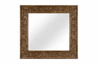 Console moderne en bois massif avec rangement à hauteur réglable, miroir inclus, design artisanal durable pour salon et entrée