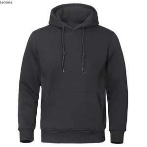 Sudadera con Capucha Blanca para Hombre, Corte Regular, Felpa de Algodón, Casual, Manga Larga, con Bolsillo, para Otoño - Product Image 2