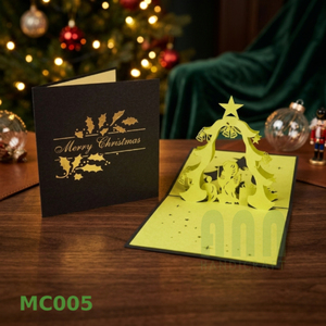 High Quality Offset Printed 3D <b>Paper</b> Christmas Prayer 'Thank You' Greeting Cards Matte/<b>Gloss</b> Varnish UV/Embossing Kid-Friendly - Product Image 2