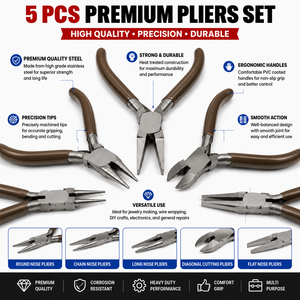 Jewelry <b>Pliers</b> <b>Set</b> Stainless Steel Tapered Baguette Cut For DIY Jewelry Setting Tools - Product Image 5
