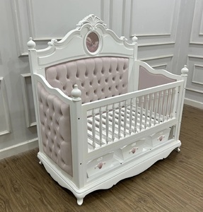 Baby Luxury Nursery Furniture <b>Cots</b> Bed Baby Cribs 2 in 1 With Toddler - Product Image 2