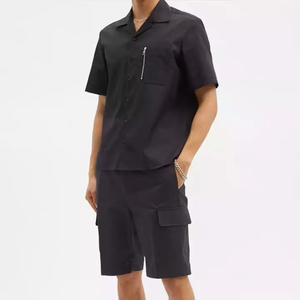 เสื้อยืดคอกลมแขนสั้นผู้ชาย ทรงปกติ สีพื้น ผ้าคอตตอนเจอร์ซีย์ ถักทอแบบลำลอง - Product Image 3