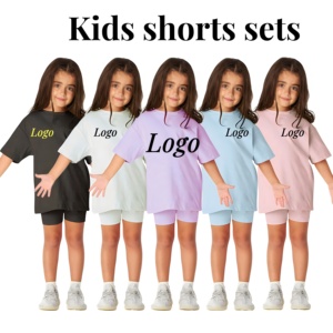 OEM 2026 Two Pieces Clothing <b>Sets</b> Cotton T-shirt Shorts <b>Sets</b> logo Summer Wear Shorts Two Pcs <b>Sets</b> - Product Image 2