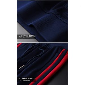 Nouvel ensemble de survêtement d'hiver respirant, vêtements de sport personnalisés OEM, tenues de fitness pour hommes grandes tailles, survêtements décontractés à cordon de serrage pour le jogging - Product Image 6