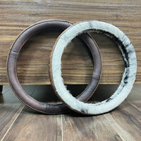 Housse de volant de voiture en cuir véritable de luxe, motifs floraux gravés à la main, nouvelle collection 2025, accessoires tendance