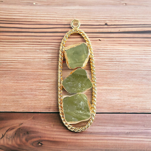 จี้หินธรรมชาติเลมอนควอตซ์ดิบ – กรอบเกลียวสำหรับงาน DIY |   อุปกรณ์เครื่องประดับขายส่งจำนวนมาก - Product Image 1