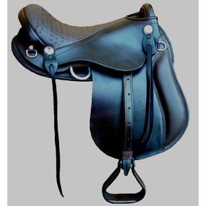 Silla de Montar de Cuero Ligera y Económica, Absorbente de Sudor, Duradera, de Cuero de Búfalo Auténtico, para Montar a Caballo, Estilo Inglés - Product Image 2
