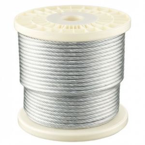 Cavo in Acciaio al Carbonio Zincato 7x19 Fili, Resistenza alla Rottura 7000 Libbre, Lunghezza 250 Piedi, per Recinzioni, Tralicci e Cancelli - Product Image 1