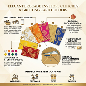 Enveloppes cadeaux en tissu kraft pour mariages, festivals et cadeaux de luxe, OEM, sur mesure, exportateur en gros dans le monde entier - Product Image 6