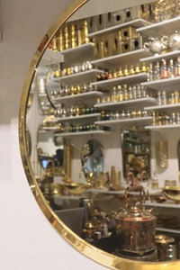 Luxury Modern Wall Mirror Set of Decorative Round Bone Inlay Hanging Mirrors for Living Room Bedroom Entryway Bathroom Home - Product Image 6