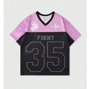เสื้อฟุตบอลตาข่ายแบบซับลิเมชั่นสั่งทำพิเศษ คอปกโปโล พิมพ์หมายเลข เสื้อฟุตบอลสตรีทแวร์ ระบายอากาศได้ดี สไตล์วินเทจ - Product Image 4
