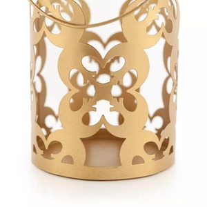 Candelabro de Aluminio Dorado Tallado a Mano, 26 cm de Alto, Ecológico, Duradero, Decoración Religiosa para el Hogar - Product Image 4