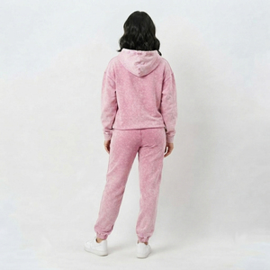 Survêtement oversize délavé pour femme – Ensemble complet coupe ample avec sweat à capuche et pantalon de jogging délavé pour femme - Product Image 2