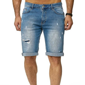 Pantalones Cortos de Mezclilla para Hombre, Lavado Oscuro, Pierna Recta, Cintura Media, Casuales de Verano, con Bolsillos, Estilo Urbano - Product Image 6