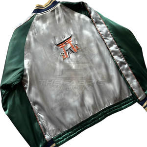 Chaqueta Sukajan Ligera de Invierno para Hombre, Estilo Urbano, Cuello Alto, Logotipo Frontal, Tela Satinada Suave, Diseño Bordado Moderno - Product Image 4