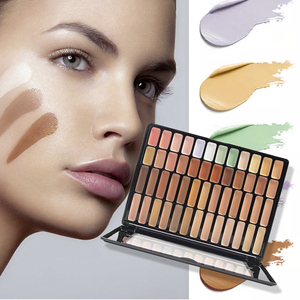 Palette de correcteur crème 50 couleurs à couvrance totale, palette professionnelle longue tenue pour le contouring et le rehaussement avec miroir - Product Image 5
