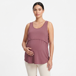Débardeur d'allaitement et de grossesse pour femme, 100% coton - Product Image 2