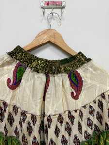 Silk Patchwork Boho Long <b>Skirt</b>, Colorful <b>Gypsy</b> Maxi <b>Skirt</b>, Handmade Tiered <b>Skirt</b>, Hippie Festival <b>Skirts</b>, Gift For Her - Product Image 5