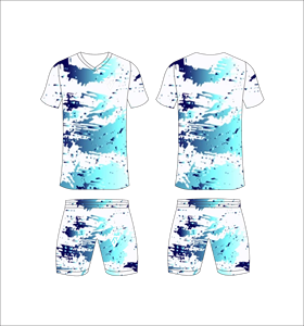 Custom sublimated soccer uniform V-neck short sleeve jersey Camouflage pattern moisture wicking Unisex soccer jerseys - Product Image 1